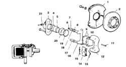 12.4 Тормозные накладки дисковых тормозов (передних и задних) - замена Mitsubishi Colt