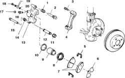 12.4 Тормозные накладки дисковых тормозов (передних и задних) - замена Mitsubishi Colt