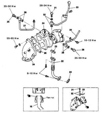 4.1.8 Снятие и установка турбокомпрессора Mitsubishi Galant