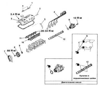 4.1.18 Снятие и установка распределительных валов и толкателей привода   клапанов Mitsubishi Galant