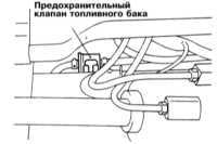 6.8 Снятие и установка предохранительного клапана топливного бака Mitsubishi Galant