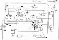 Конструктивная схема комплексной системы управления двигателем (КСУД)