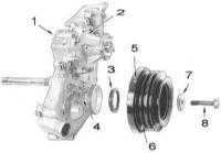 4.1.6 Снятие, проверка состояния и обслуживание компонентов привода газораспределительного механизма (цепь и звездочки) Nissan Patrol