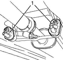 Крепление передней выхлопной трубы