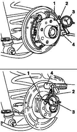 3.4.3 Измерение радиального и бокового биения подшипника колеса