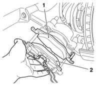 11.5 Замена колодок дисковых тормозных механизмов передних колес Opel Astra