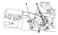 11.21 Снятие и установка тросов привода стояночного тормоза Opel Astra