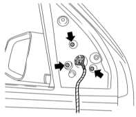 13.32 Снятие и установка дверных зеркал заднего вида Opel Astra