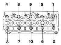 4.6.6 Снятие и установка головки цилиндров Opel Corsa