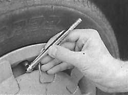 2.14 Шины и проверка давления в шинах Opel Kadett E