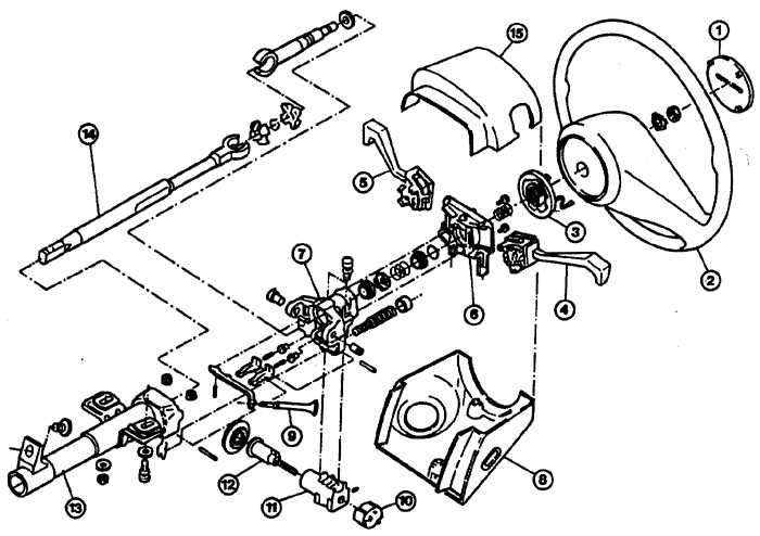 Схема рулевой колонки опель вектра с