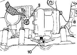 3.2.12 Снятие и установка турбокомпрессора Peugeot 405