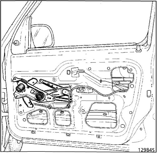 5.  Стеклоподъемник передней двери Renault Kangoo