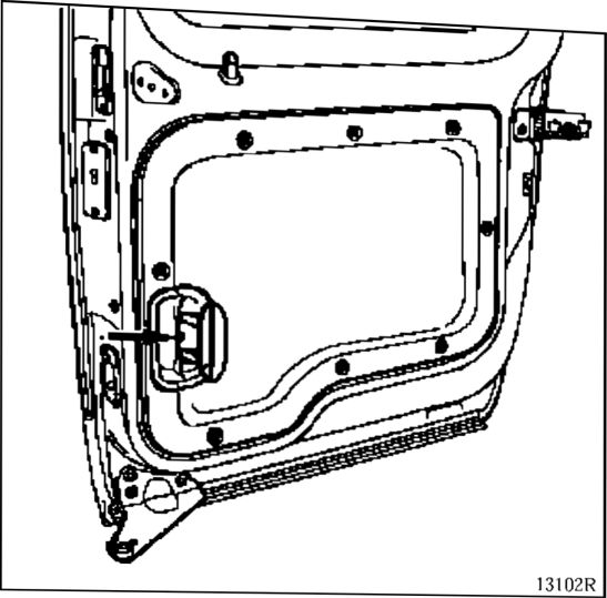 2.  Обивка боковой двери Renault Kangoo