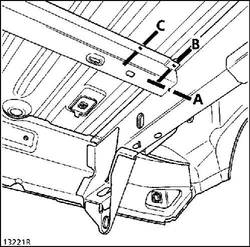 14.  Элемент жесткой задней части пола Renault Kangoo