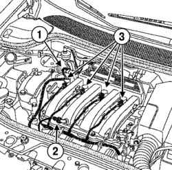 2.5.2 Снятие и установка впускного коллектора (двигатель K4J)