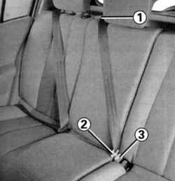 Центральный ремень безопасности заднего сиденья