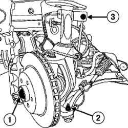 3.13.4 Снятие и установка вала привода левого переднего колеса (дивигатели F4R)