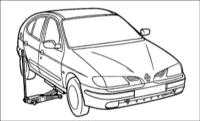 1.5 Поддомкрачивание и буксировка Renault Megane