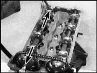 4.8 Снятие, осмотр и установка распредвала (распредвалов) и гидравлических   толкателей клапанов Saab 9000