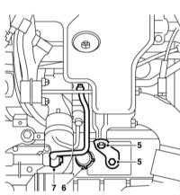 5.3.8 Снятие и установка турбокомпрессора Saab 95