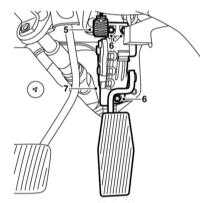 5.4.4 Замена датчика положения педали газа Saab 95
