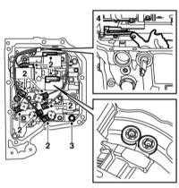 8.6 Снятие и установка э/м клапанов АТ, их корпуса и его крышки Saab 95