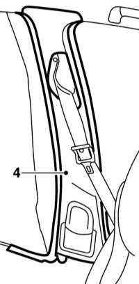 12.1.7 Снятие и установка балок верхнего багажника моделей Универсал Saab 95