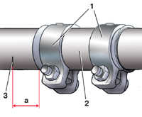 6.3 Снятие и установка приемной трубы глушителя (дизельные   двигатели) Skoda Fabia