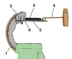 9.7.1 Тормозной механизм заднего колеса (барабанный) Skoda Fabia