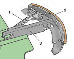 9.7.1 Тормозной механизм заднего колеса (барабанный) Skoda Fabia