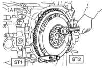 4.5.16 Снятие, проверка состояния и установка маховика/приводного диска Subaru Legacy Outback