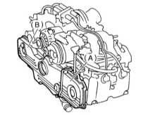 4.5.4 Снятие и установка передних крышек привода ГРМ Subaru Legacy Outback
