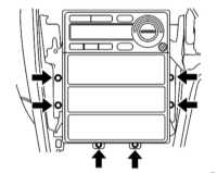 5.3.4 Снятие и установка панели управления функционированием систем   отопления/вентиляции/кондиционирования воздуха Subaru Legacy Outback
