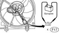 5.2.7 Проверка исправности функционирования, снятие, обслуживание и   установка вентиляторов системы охлаждения Subaru Legacy Outback