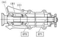 10.3.8 Снятие, обслуживание, установка и регулировка заднего дифференциала   Т-типа Subaru Legacy Outback