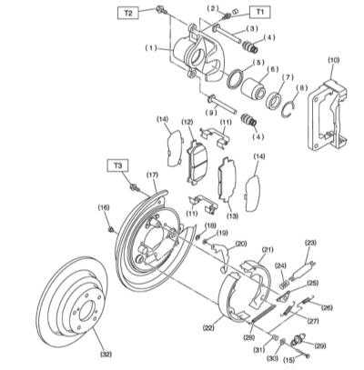 11.2 Тормозные механизмы передних и задних колес - общая информация Subaru Legacy Outback