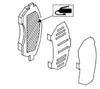 11.8 Проверка состояния замена колодок дисковых тормозных механизмов   передних колес Subaru Legacy Outback