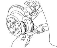 11.11 Проверка состояния и замена колодок дисковых тормозных механизмов задних колес Subaru Legacy Outback