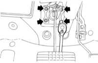 11.21 Снятие, обслуживание, установка и регулировка педали ножного тормоза Subaru Legacy Outback