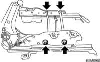 13.20 Снятие, обслуживание и установка сидений Subaru Legacy Outback