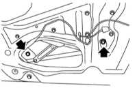 13.27 Снятие, установка и регулировка дверных стекол и компонентов стеклоподъемников Subaru Legacy Outback