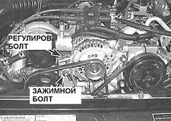 2.28 Проверка и замена приводного ремня Subaru Legacy
