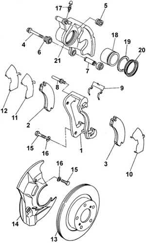 10.3 Замена тормозных колодок на дисковых тормозах Subaru Legacy