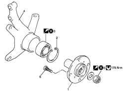 4.3.10 Снятие и установка ступицы переднего колеса и поворотного кулака