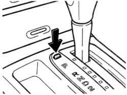 Кнопка отмены блокировки рычага селектора автоматической коробки передач