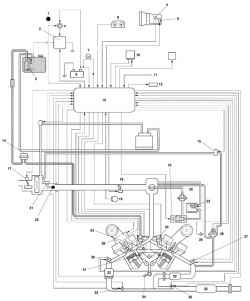 Диаграмма системы управления двигателем 1MZ-FE новой Camry