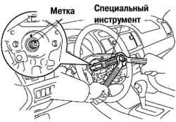 Снятие рулевого колеса