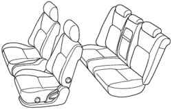 Общий вид передних и задних сидений автомобиля Camry