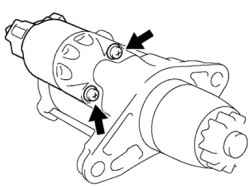 Болты крепления крышки стартера со стороны привода